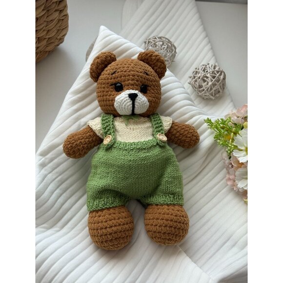 Handmade Plush Сrochet Teddy Bear, Soft Stuffed Animal, Nursery Decor, Gift for - Picture 2 of 5